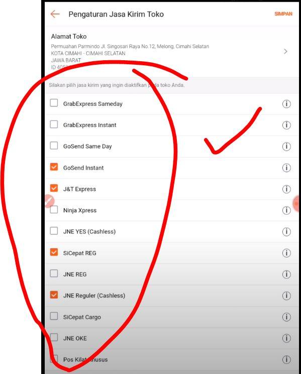 Jasa Kirim Toko Shopee