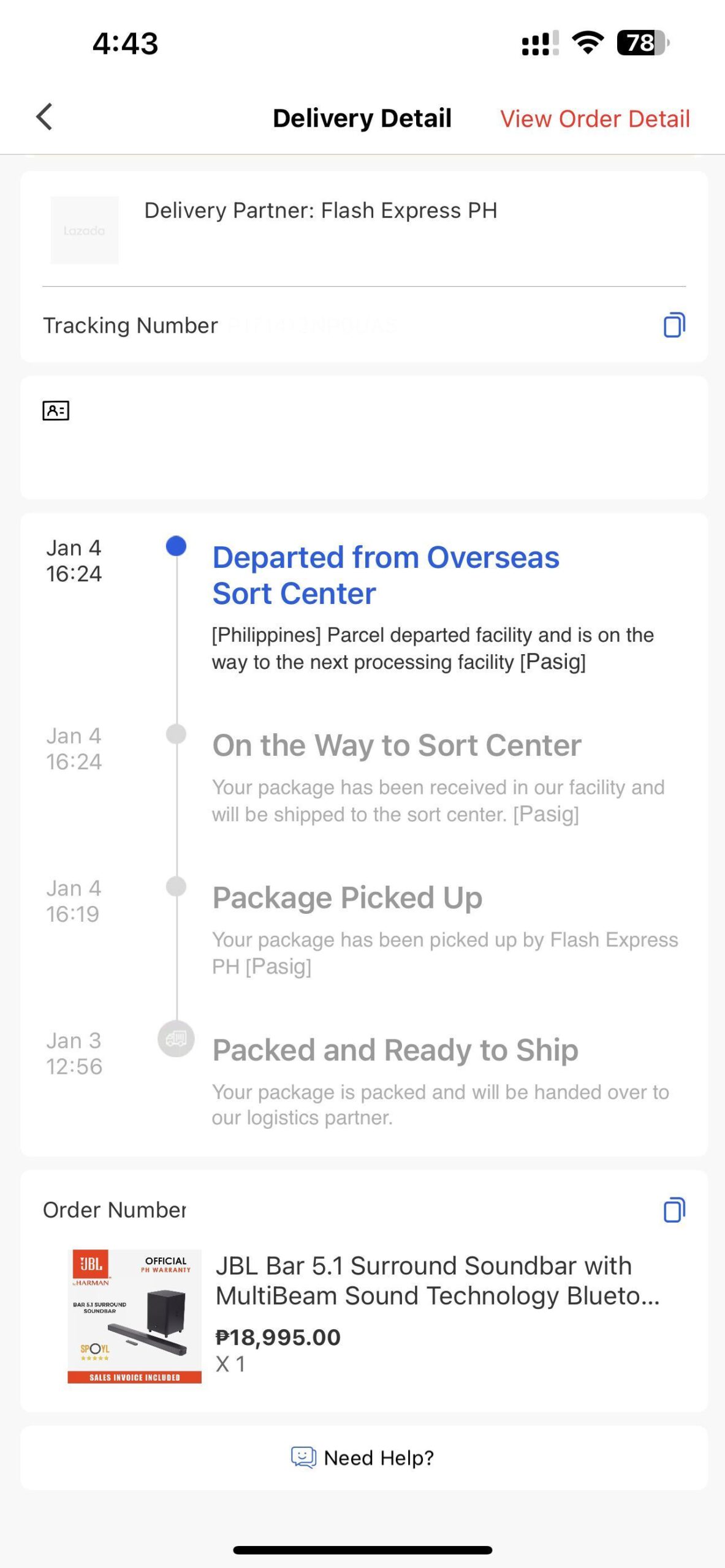 Flash My Lazada Tracking