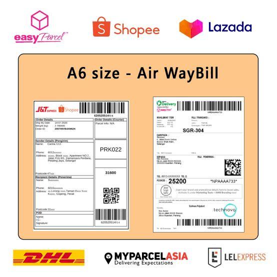 Lazada New Waybill Size