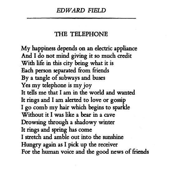The Telephone By Edward Field Guide Questions And Answers