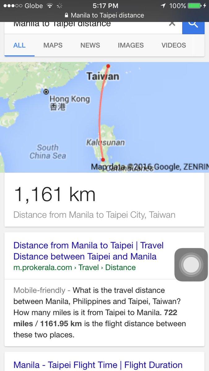 Manila to Taiwan travel time