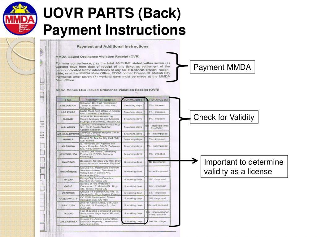 City of Manila ordinance violation receipt
