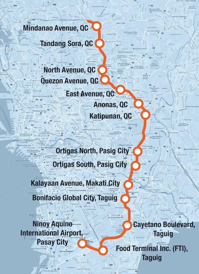 Metro Manila subway map